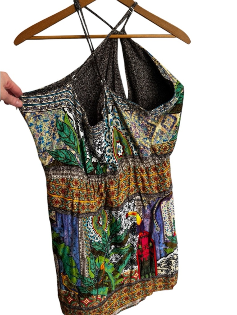 FARM Rio Green Multi Tropical Mini Dress - Picture 7 of 14